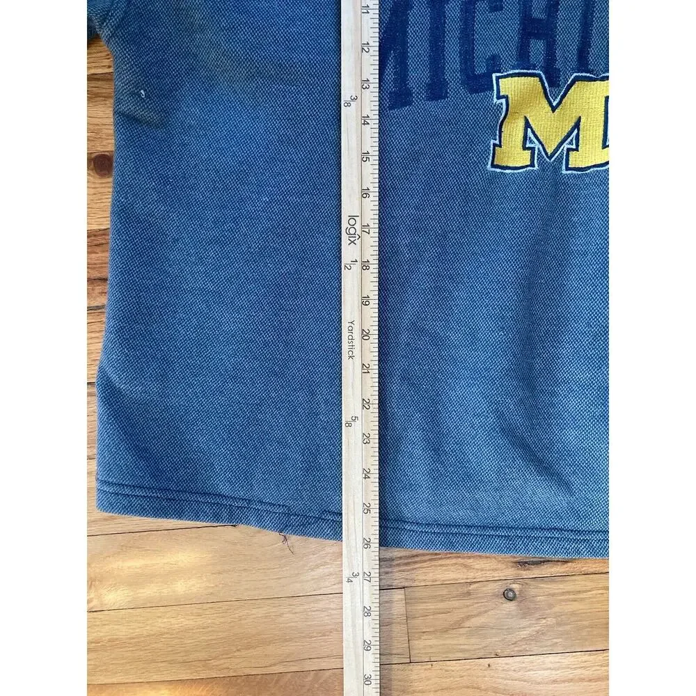 Vintage 90s Pro Player University of Michigan Embroidered 1/4 Zip Sweater Large - Picture 8 of 9